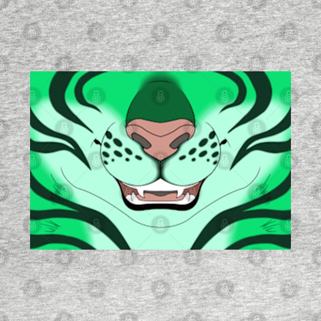 Mint Tiger Face by KeishaMaKainn